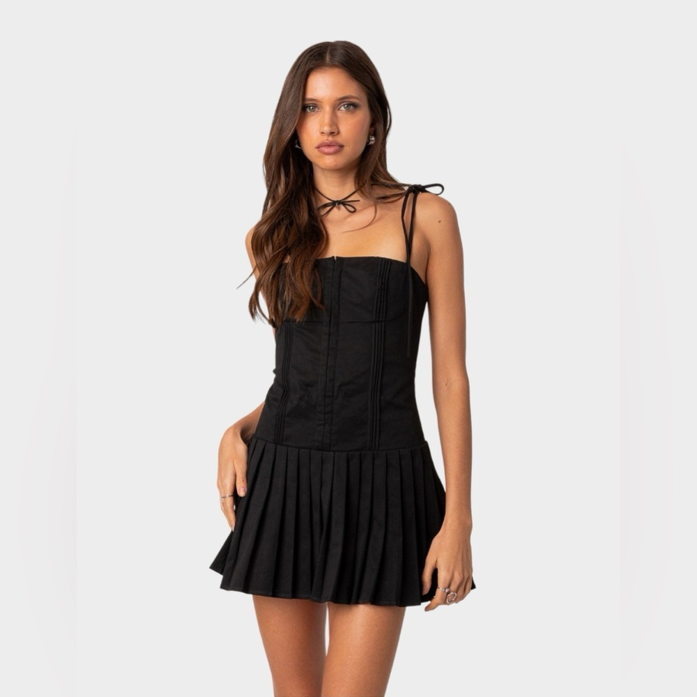 Edikted Perri Pleated Mini Dress